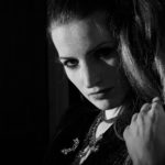 A woman interprets a Sin City Old Town girl in this film noir style portrait from the Sin City photo session in Amsterdam